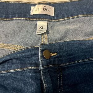 Just Be High Rise Women's Dark Blue Denim Shorts